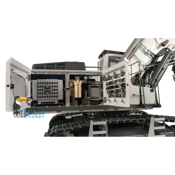 Huina 1 14 Kabolite K970 200 Metal Front Shove Hydraulic Rc Excavator White Painted Rtr Remote 3