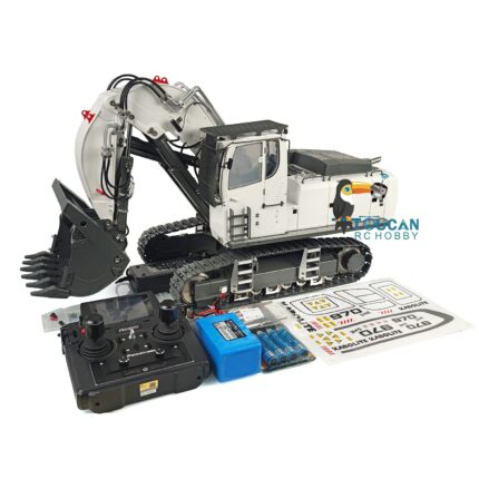 Huina 1 14 Kabolite K970 200 Metal Front Shove Hydraulic Rc Excavator White Painted Rtr Remote
