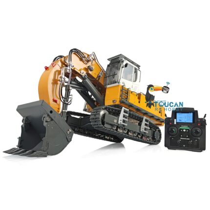 Huina 1 14 Kabolite New K970 200 Front Shove Hydraulic Rc Excavator Metal Assembled Yellow Painted