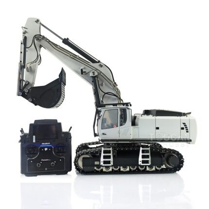Huina 2 4g 1 14 Kabolite Rc Excavator K970 Metal Hydraulic Tracked Toys Model Painted White