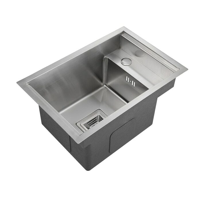 Hidden Black Kitchen Sink Single Bowl Bar Small Size Sink Stainless Steel Balcony Sink Concealed Black 5