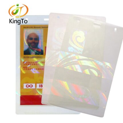Hot Embossed Hologram Laminating Pouches With Fluorescent Ink Printing 1