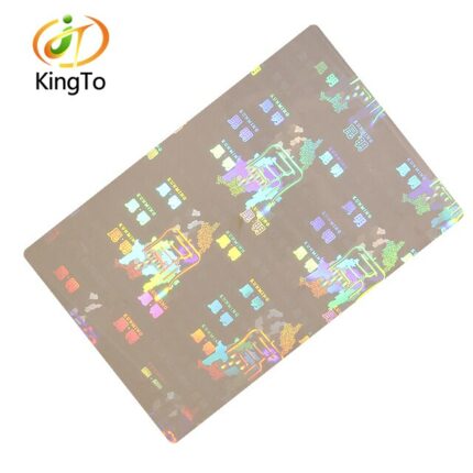 Hot Embossed Hologram Laminating Pouches With Fluorescent Ink Printing