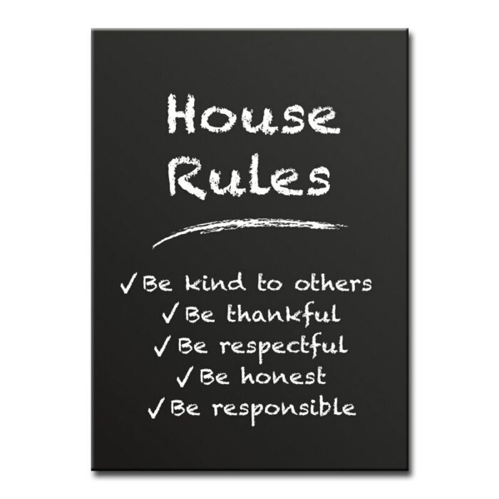 House Rules Wall Art Poster Motivational Quote Canvas Painting Inspiration Hd Print Picture Office Canvas Poster 3