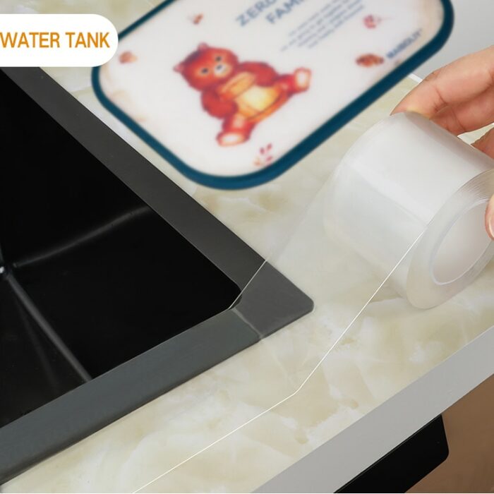 Kitchen Sink Bathroom Gap Strips Transparent Nano Tape Waterproof Mildew Self Adhesive Seal Stickers Strong Self 2