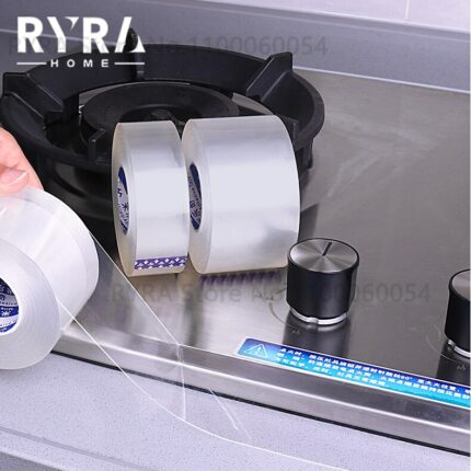 Kitchen Sink Bathroom Gap Strips Transparent Nano Tape Waterproof Mildew Self Adhesive Seal Stickers Strong Self