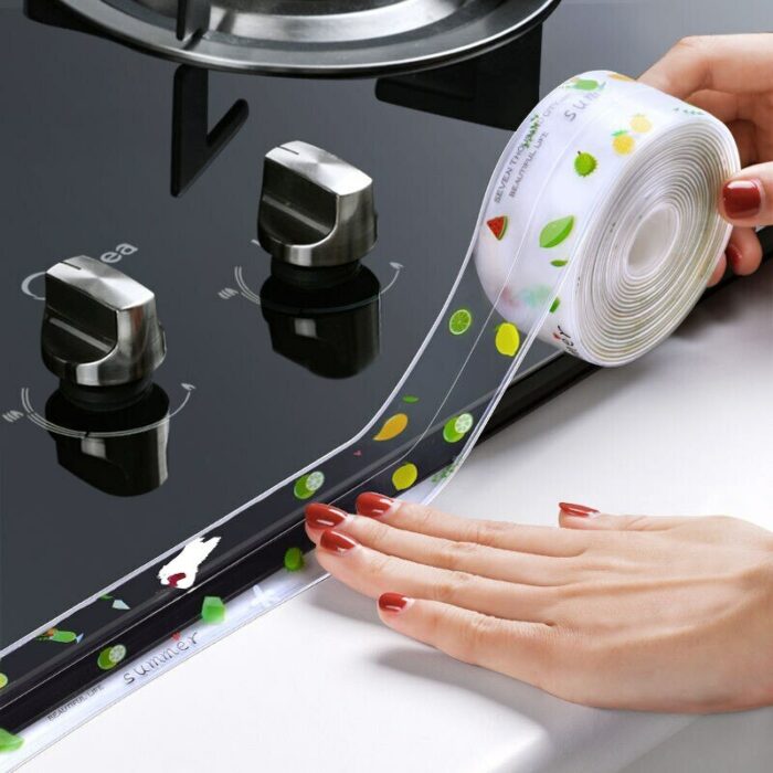 Kitchen Sink Waterproof Sticker Anti Mold Waterproof Tape Bathroom Countertop Toilet Gap Self Adhesive Seam Stickers 2