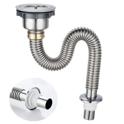 Kitchen Stainless Steel Sink Drain Filter Single Tank Sink Drain Pipe Deodorant Bathroom Sewer Accessories Magic