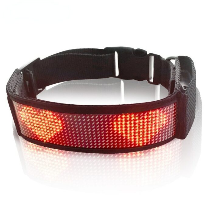 Led Display Pet Dog Collar Anti Lost Can Message Collar Bluetooth Link Free Control Dogs Cat 2.jpg