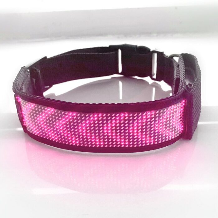 Led Display Pet Dog Collar Anti Lost Can Message Collar Bluetooth Link Free Control Dogs Cat 5.jpg