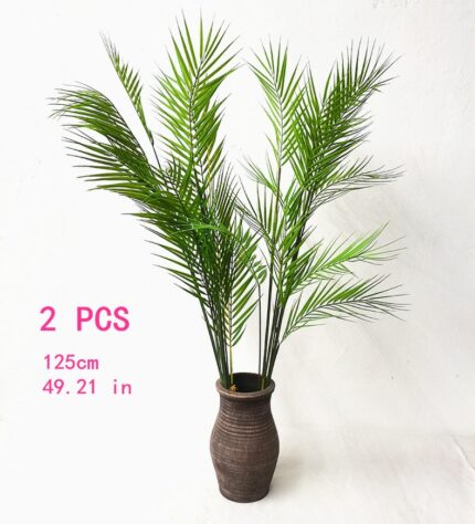 Large Artificial Palm Tree Green Tropical Fake Plants Flower Arrangement Props Home Decoration Hotel Office Party