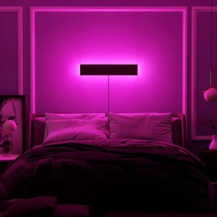 Led Wall Lamp Remote Control Rgb Modern Colorful Dimmable Lights Bedroom Bedside Decor For Living Dining 1