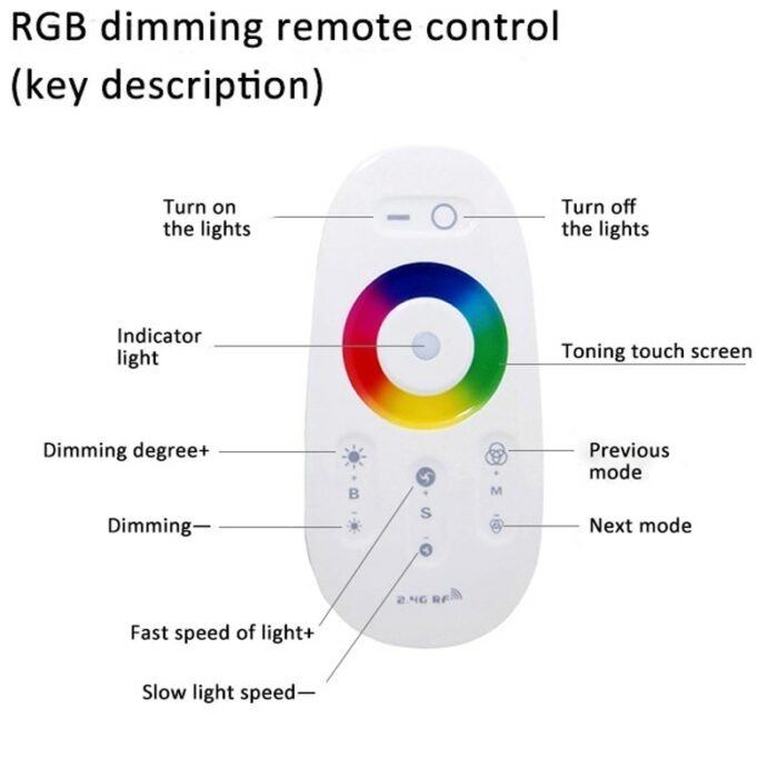Led Wall Lamp Remote Control Rgb Modern Colorful Dimmable Lights Bedroom Bedside Decor For Living Dining 3