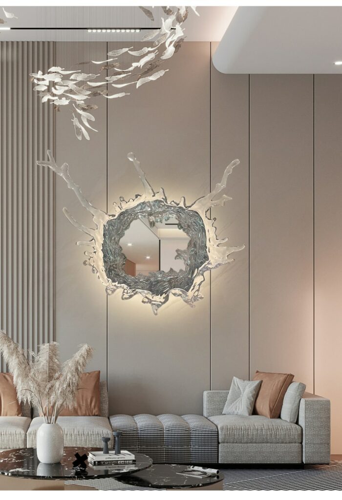 Luxurious Wall Lamp Villa Living Room Background Wall Decorative Lamp Resin Art Dresser Mirror Lamp Bathroom 4