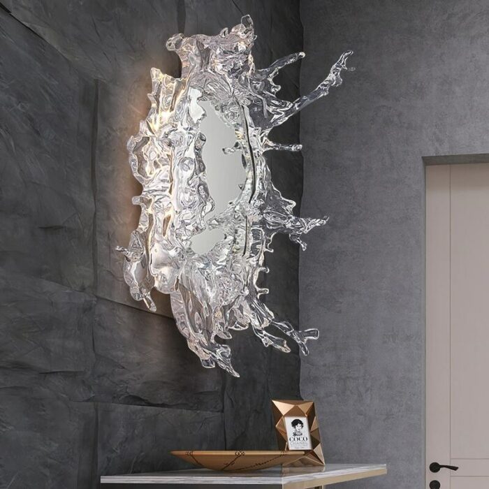 Luxurious Wall Lamp Villa Living Room Background Wall Decorative Lamp Resin Art Dresser Mirror Lamp Bathroom 5