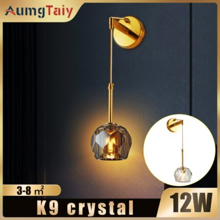Luxury Wall Lamp With K9 Crystal G9 Led Mirror With Lights For Living Room Tv Background