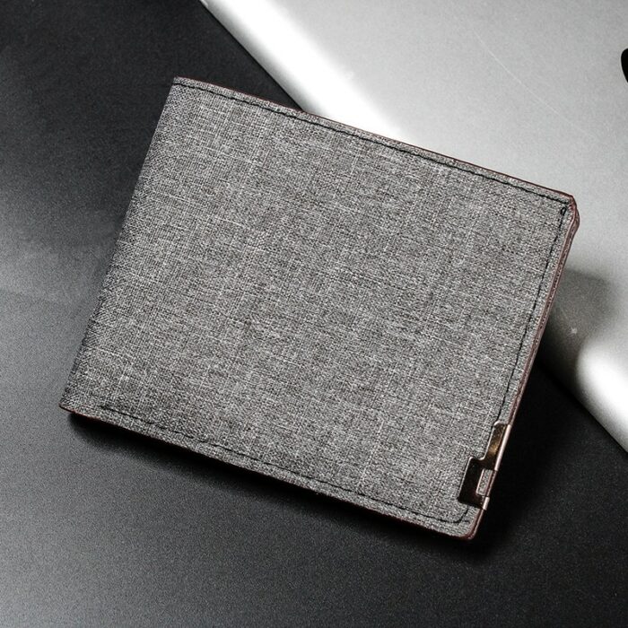 Men S Multifunctional Canvas Wallet Leisure Travel Lightweight Portable Short Style All Match Male Credit Card 4