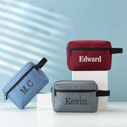 Men S Travel Bag Personalized Embroidered Portable Storage Bag Wash Bag Customized Multi Functional Cationic Cosmetic