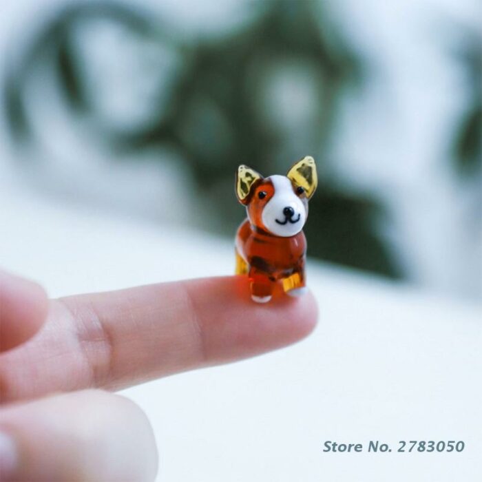 Mini Cute Dog Ornament Miniature Dogs Figurine Desktop Ornaments Car Decor For Home Bedroom Dormitory Office 4
