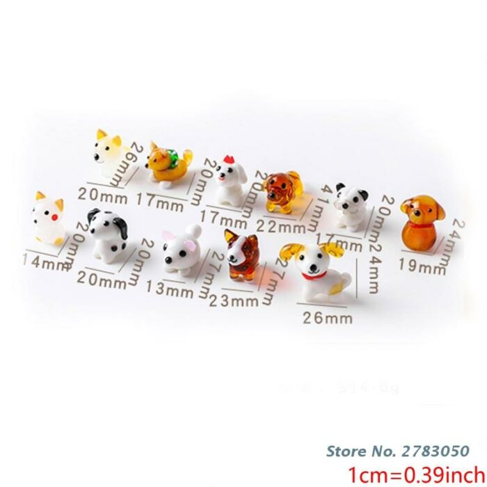 Mini Cute Dog Ornament Miniature Dogs Figurine Desktop Ornaments Car Decor For Home Bedroom Dormitory Office 5
