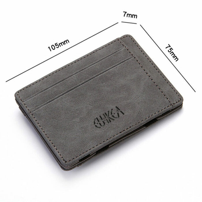 Mini Men Card Holder Wallets Zipper Coin Pocket Slim Magic Male Wallet Quality Pu Leather Credit 2