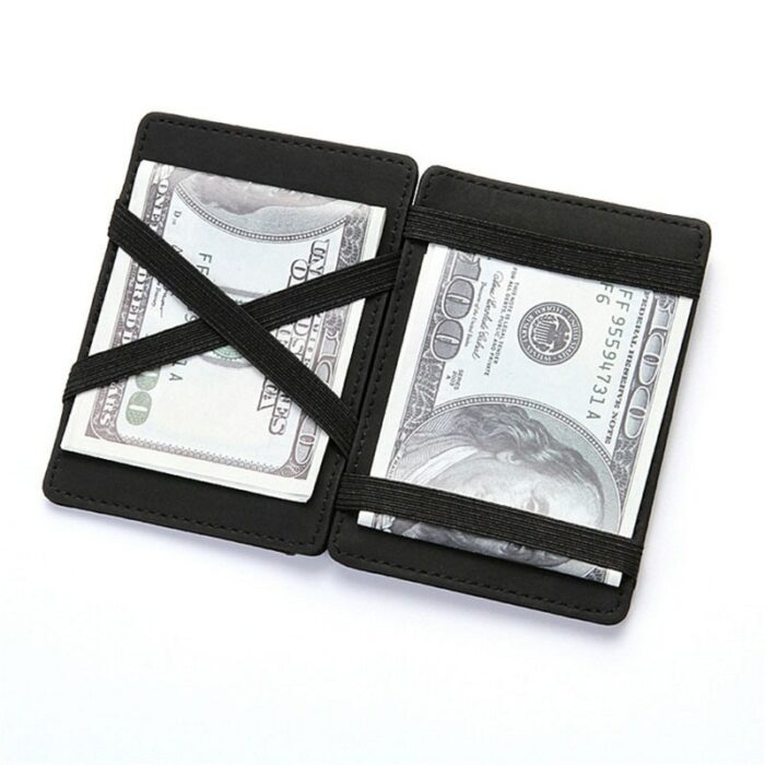 Mini Men Card Holder Wallets Zipper Coin Pocket Slim Magic Male Wallet Quality Pu Leather Credit 5