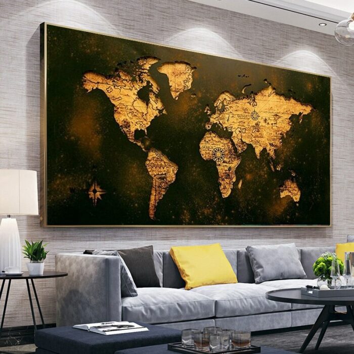 Modern Art World Map 5d Diy Full Diamond Painting Kits Wall Painting Cross Stitch Living Room 1.jpg