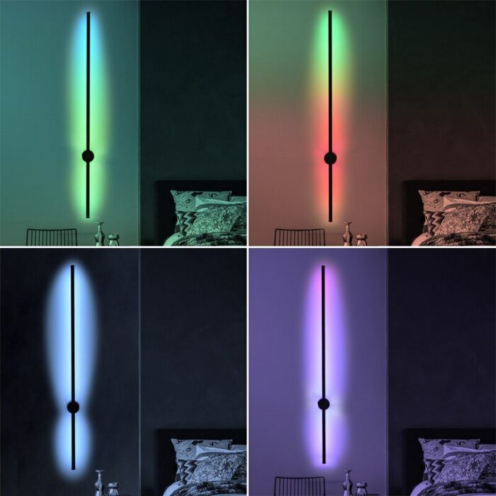 Modern Colorful Led Wall Lamp With Remote Control Rgb Night Lights For Home Decor Sconce Apply 3