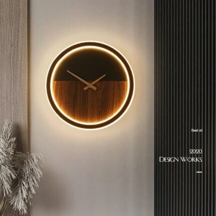 Modern Led Clock Wall Lamps For Bedside Corridor Aisle Hotel Living Room Foyer Kitchen Porch Lights 1