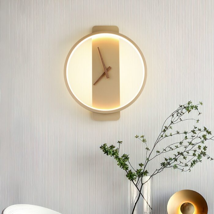 Modern Led Clock Wall Lamps For Bedside Corridor Aisle Hotel Living Room Foyer Kitchen Porch Lights 4