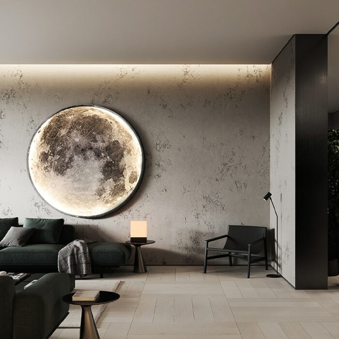 Modern Led Wall Lamp Moon Indoor Lighting For Bedroom Living Hall Room Home Decoration Fixture Lights 2