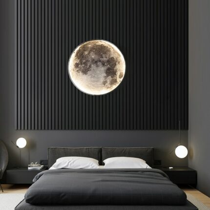 Modern Led Wall Lamp Moon Indoor Lighting For Bedroom Living Hall Room Home Decoration Fixture Lights