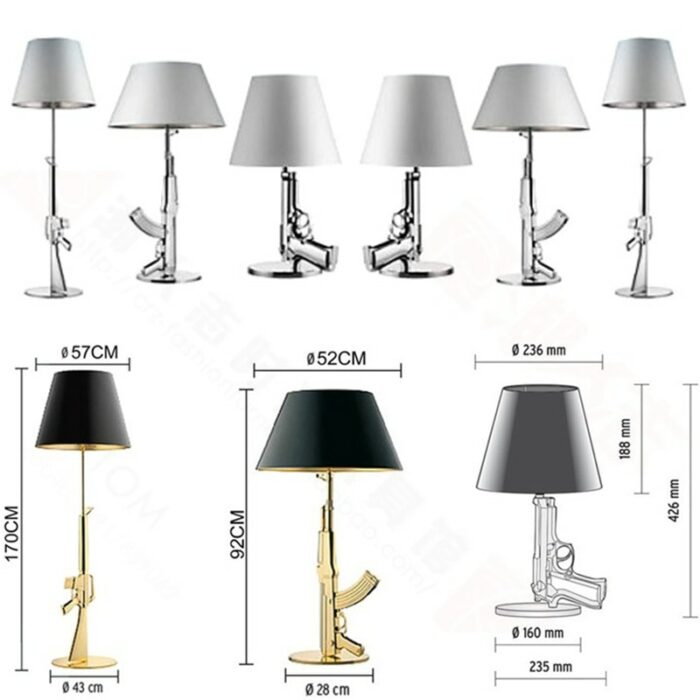 Modern Resin Table Lamp Nordic Ak47 Gun Lounge Desk Lamp For Bedroom Bedside Kids Children Room 5