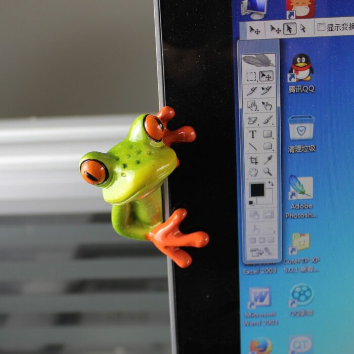 Modern Unique 3d Frog Animal Figurines Decor Kid Gifts Office Ornament 1