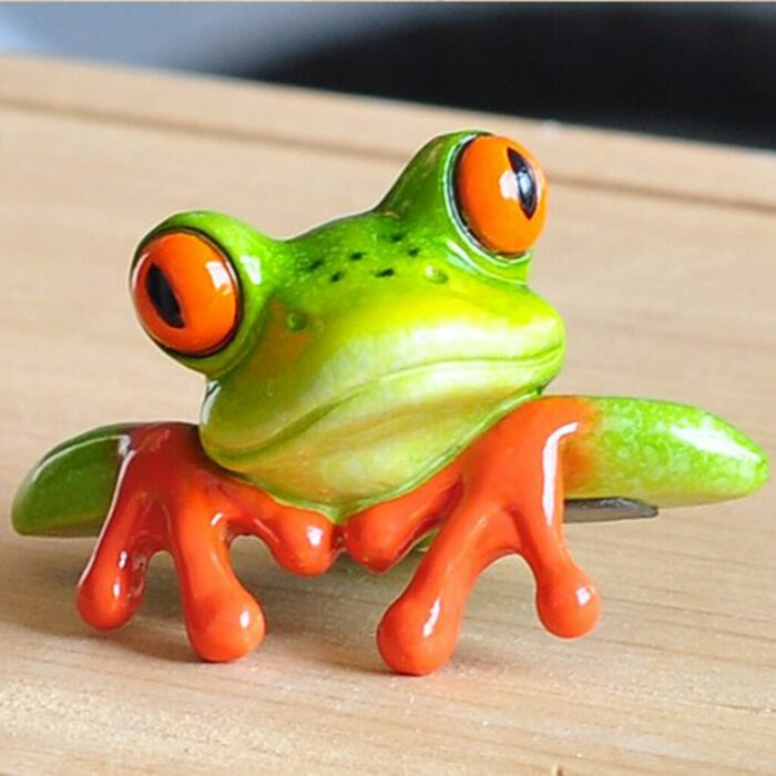 Modern Unique 3d Frog Animal Figurines Decor Kid Gifts Office Ornament 2