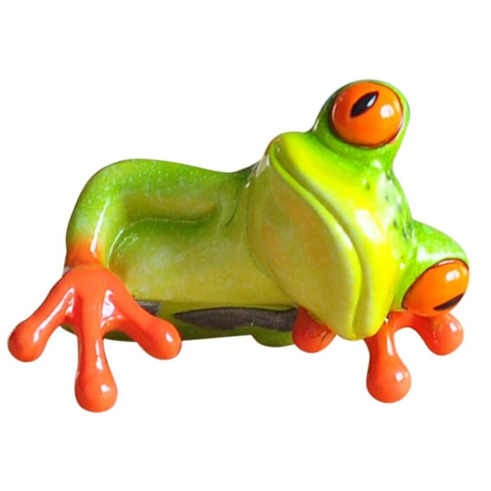 Modern Unique 3d Frog Animal Figurines Decor Kid Gifts Office Ornament 5