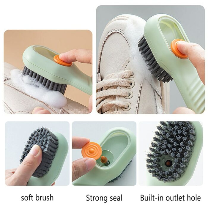 Multifunctional Soft Bristled Shoe Brush Shoe Brushes Long Handle Brush Automatic Filling Clothes Cleaing Clothing Board 3