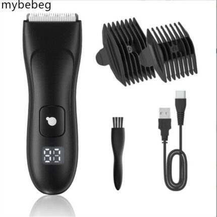 Mybebeg Electric Led Hair Trimmer Adult Groin Shaver Private Axillary Privacy Body Hair Clipper Shaving Water