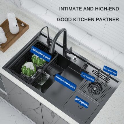 Nano Cup Washer Sink Large Single Slot Kitchen Manual Ladder Wash Basin Multi Functional High And 1