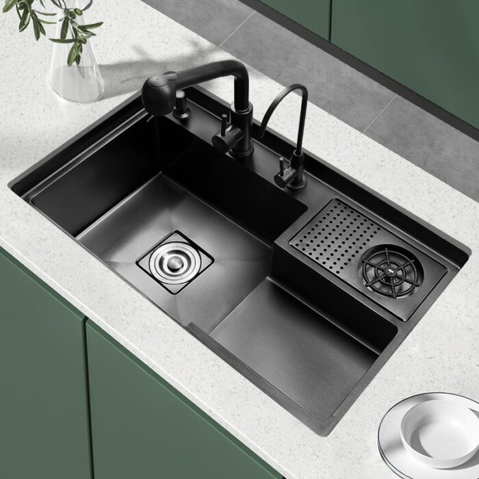 Nano Stepped Sink 304 Stainless Steel Vegetable Wash Basin High Pressurecup Washer Coffee Shop Wine Bar 3