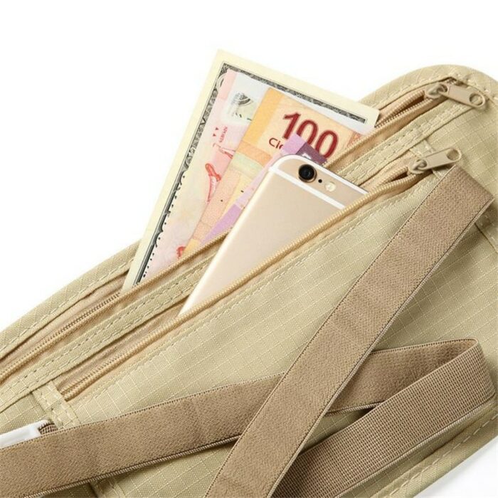 New 1pc Invisible Travel Waist Packs Waist Pouch For Passport Money Belt Bag Hidden Security Wallet 3