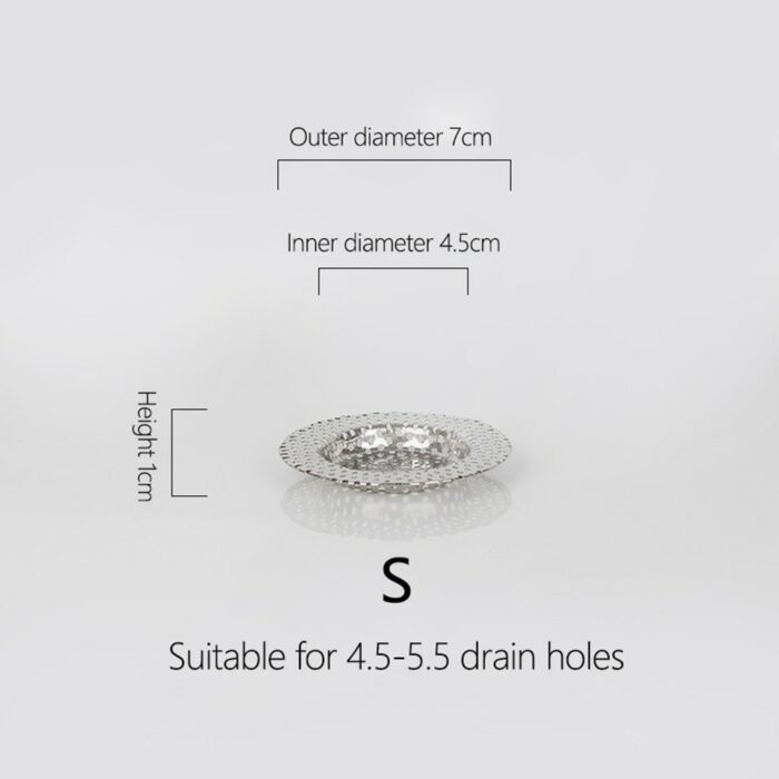 New Kitchen Stainless Steel Sink Strainer Drain Hole Filter Mesh Trap Bathtub Shower Waste Stopper Drainage 3