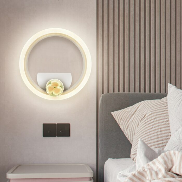 New Led Wall Lights Round Light Bedroom Bedside Living Room Stairs Hallway Decorate Lusters Lighting Indoor 5