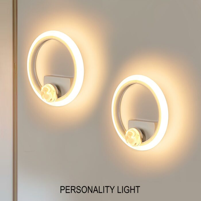 New Led Wall Lights Round Light Bedroom Bedside Living Room Stairs Hallway Decorate Lusters Lighting Indoor