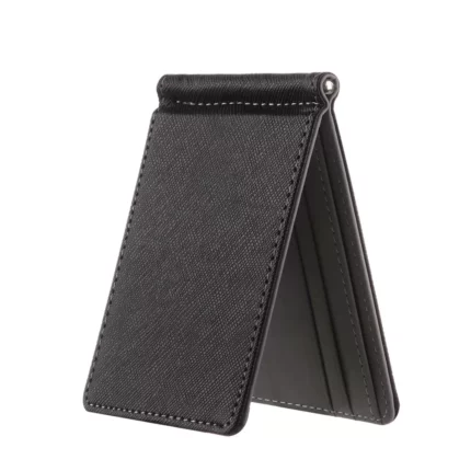 New Pu Leather Men Wallet Sollid Thin Bifold Money Clips Fashion Business Wallet Purse 1
