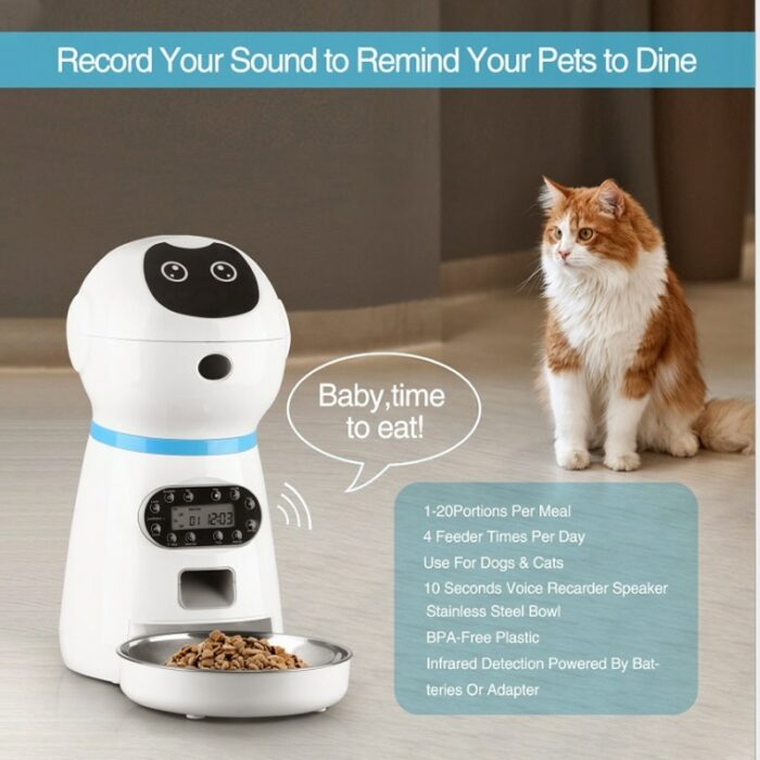 New Pet Feeder Pet Dispenser For Cat And Dog Travel Supply Automatic Smart Slow Feeder Dispenser 5.jpg