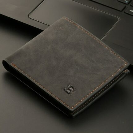 New Retro Men Leather Wallets Small Money Purses Design Dollar Price Top Men Thin Wallet With