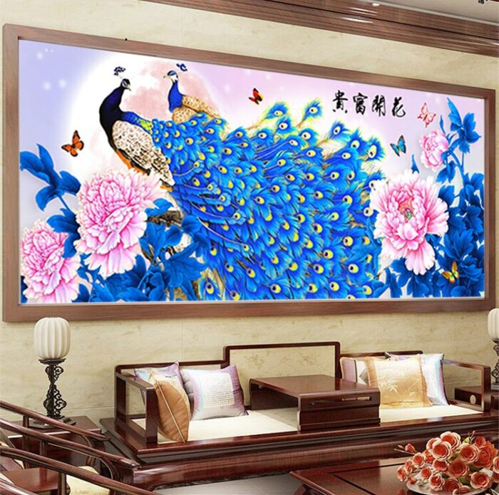 New Special Shape Diamond Painting Peacock Animal Character Floral Modern Pattern Diy 5d Full Drill Cross 4.jpg