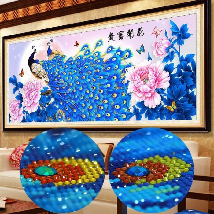 New Special Shape Diamond Painting Peacock Animal Character Floral Modern Pattern Diy 5d Full Drill Cross.jpg