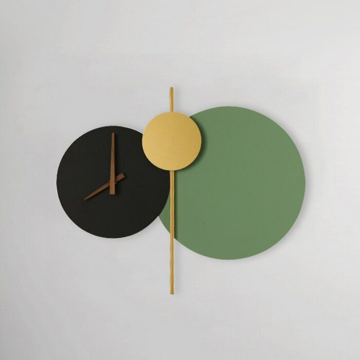 Nordic Designer Led Wall Light Round Clock Creative Wall Lamp For Living Room Hallway Art Sconce 1